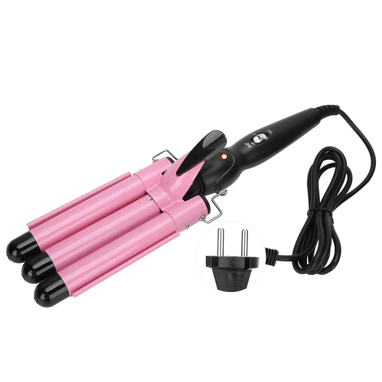 

Professional Adjustable Hair Curling Irons 3 Barrel Hair Waver Crimper Styling Tool