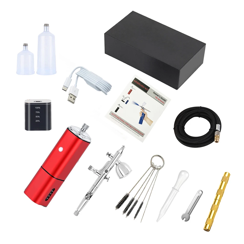 Occasionnel Mini TM90-185 compresseur d\'aérographe sans fil batterie supplémentaire Type C Machine de fabrication commerciale à haute pression