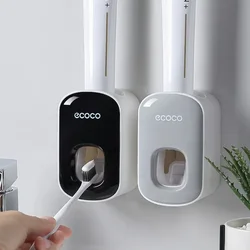 Automatic Toothpaste Dispenser Bathroom Accessories Wall Mount Lazy Toothpaste Squeezer Toothbrush Holder Bathroom Accessories