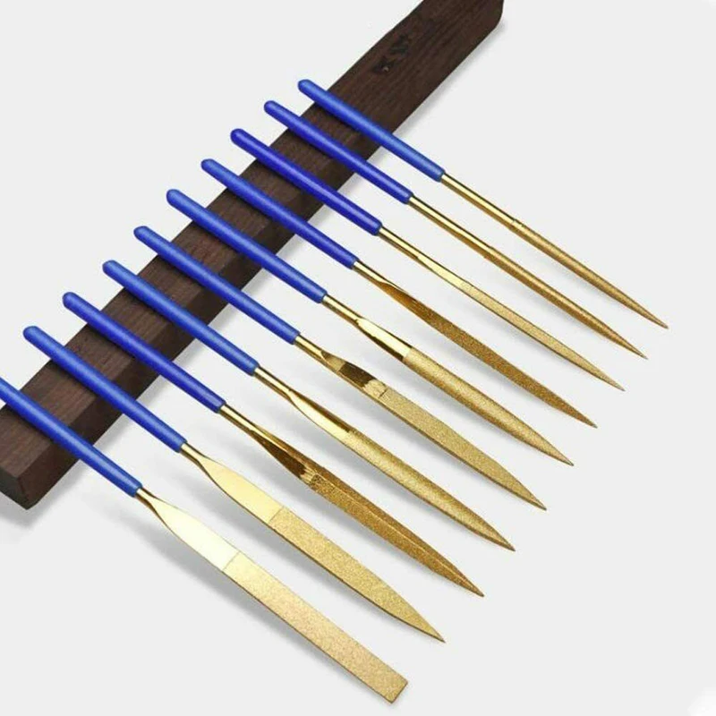 10/5pcs Mini Diamond Needle File Set 3x140mm DIY Wood Rasp File Needle Precision Hand Carving Tools for Glass Stone Jewelry