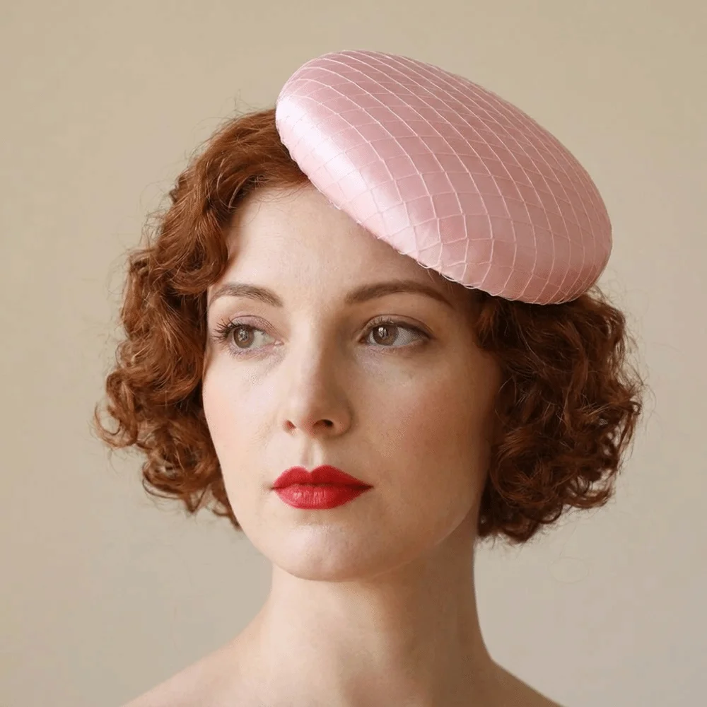 Retro Solid Color Fascinator Base Headpiece 15 CM Masquerade Top Hat Formal Hat Multiple Colors Vintage Fascinator Hat Girl