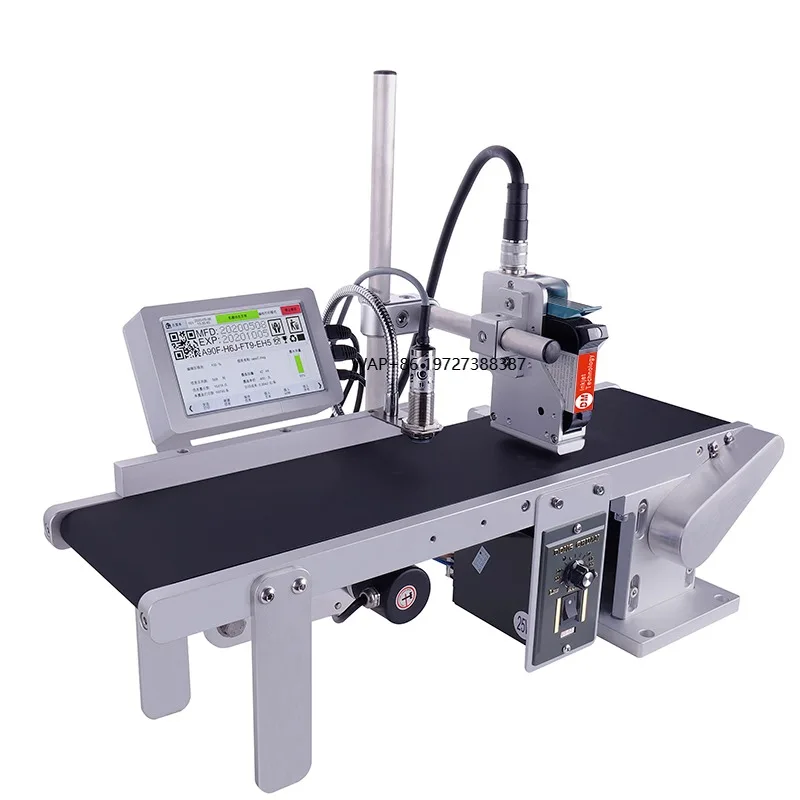 DeMinM100 High Speed Typewriter Printing logo Date Batch Number Counting Mini Conveyor Packaging Automatic Inkjet Printer