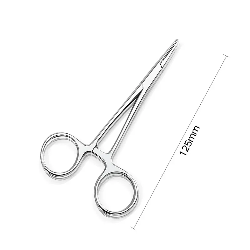 Hemostat Forceps Locking Tweezers Clamp 5 Inches Curved Stainless Steel Ideal Hemostats for Nurses Fishing Forceps