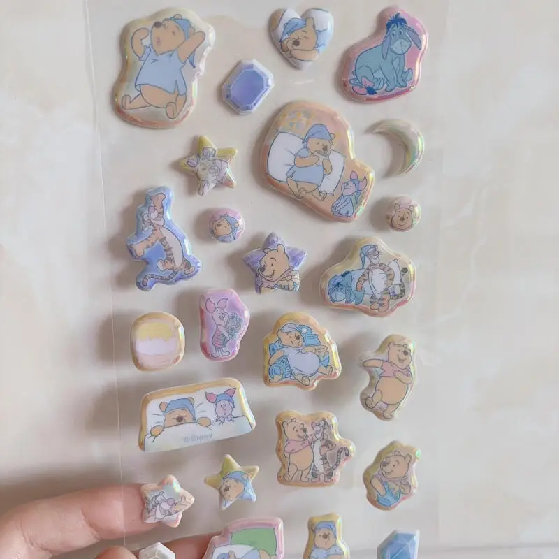 Kawaii ديزني غرزة الحلوى ملصقات الكرتون الإبداعية بوه الدب حساب اليد Diy كوب ملصقات الزخرفية طالب مكافأة الهدايا #5