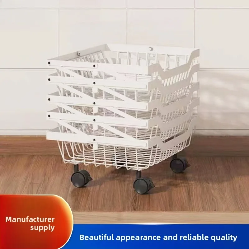 Freestanding Folding Multilayer Kitchen Storage Rack Carbon Steel No Installation Vegetable Fruit Basket Estanteria Plantas