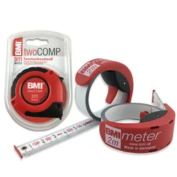 BMI Meter BMImeter Pocket Measure Tape 2 m Ruler Stopper Belt Clip Metric and Imperial system Fast measuring tape