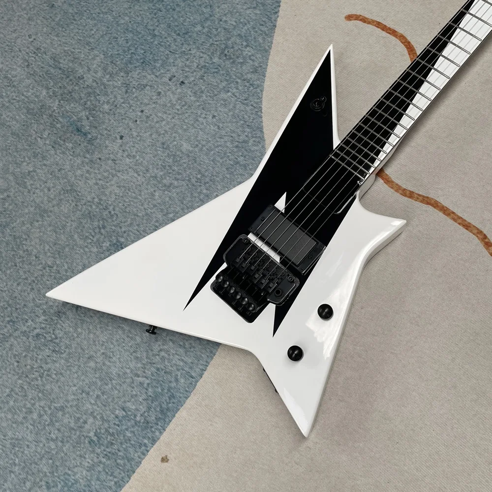 

White Flash Electric Guitar high-quality hardware, smooth frets, stable tuning, comfortable neck, balanced tone