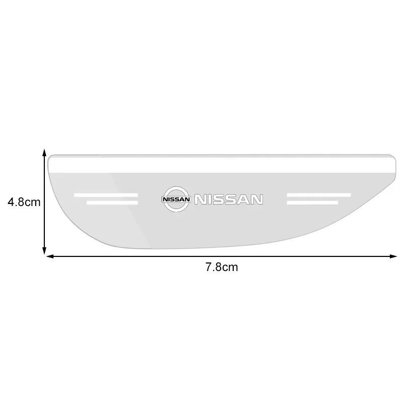 2PCS Transparent Car Rearview Mirror Rain Eyebrow Visor Cover For Nissan Nismo  j11 j10 Juke X Trail t32 Tiida Wheel Center Caps