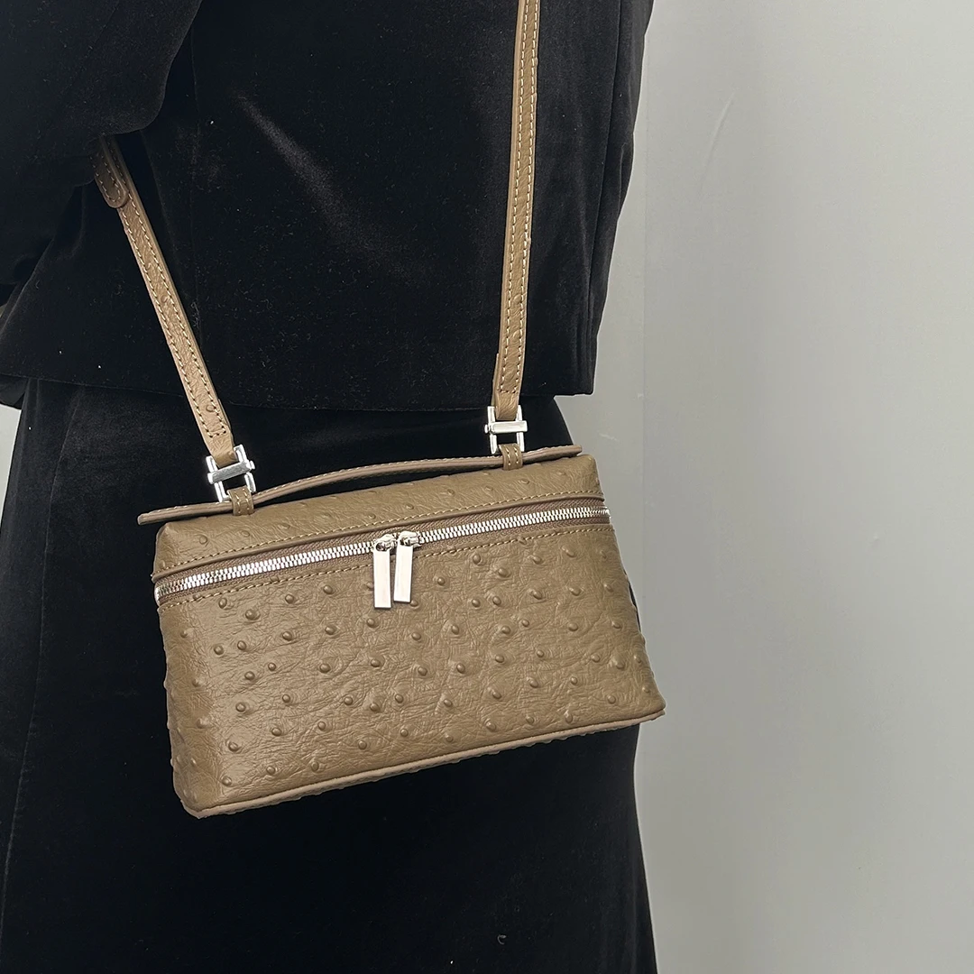 

Luxury Women's Crossbody Bag Ostrich Small Bag Cow Leather Shoulder Bags Crossbody Handbags Clutch Bag Designers New in Handbag