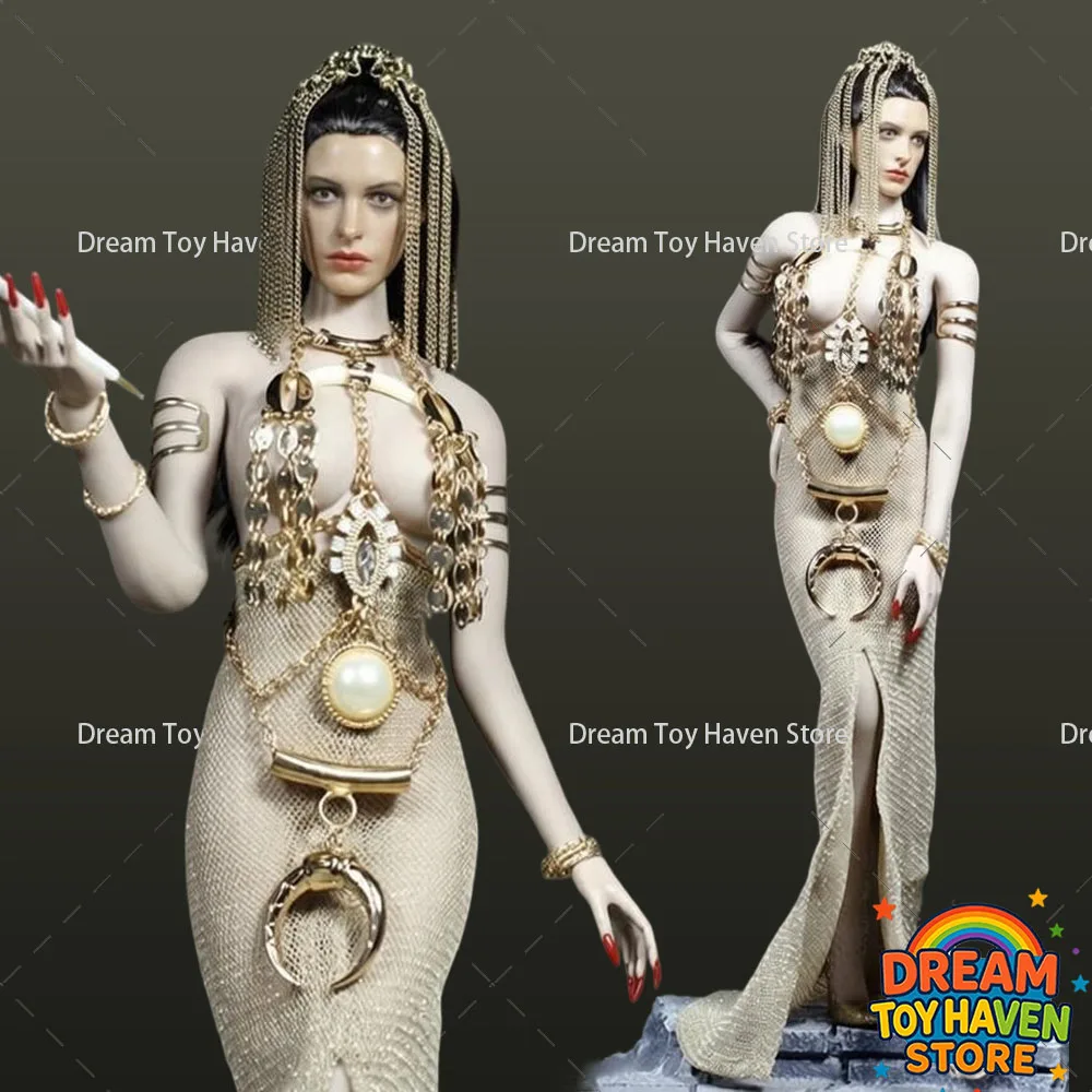 

Комплект одежды для женской фигурки солдата/царицы Древнего Египта 1/6: золотое платье с кисточками, аксессуары, подходит для 12-дюймовых фигурок TBL PH, модель игрушки