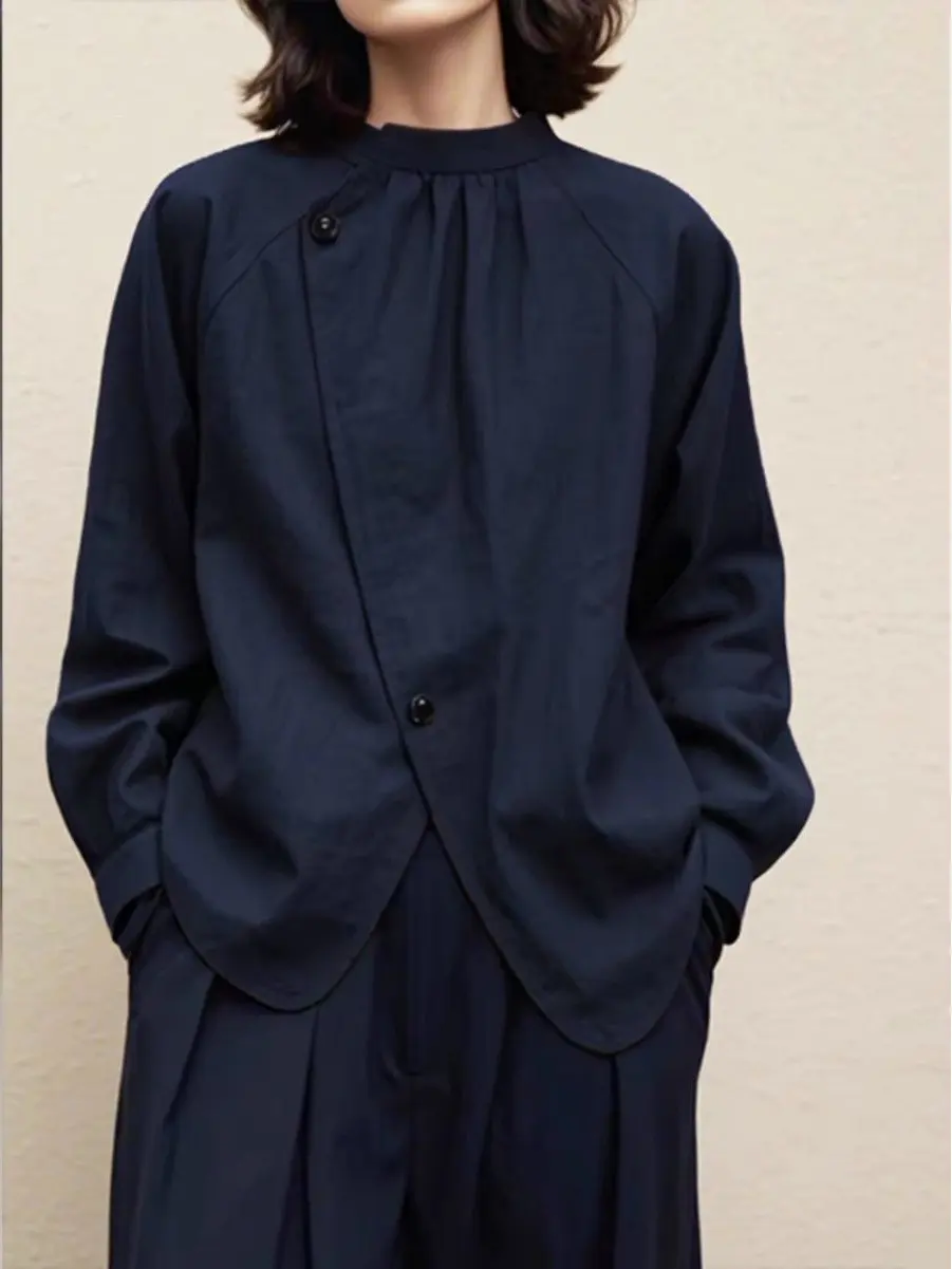 Ele Long Sve Donna irt Faionable Coreano Sle Taglio dritto Top in seta Primavera Autunno Stagione Abbigliamento da pendolare