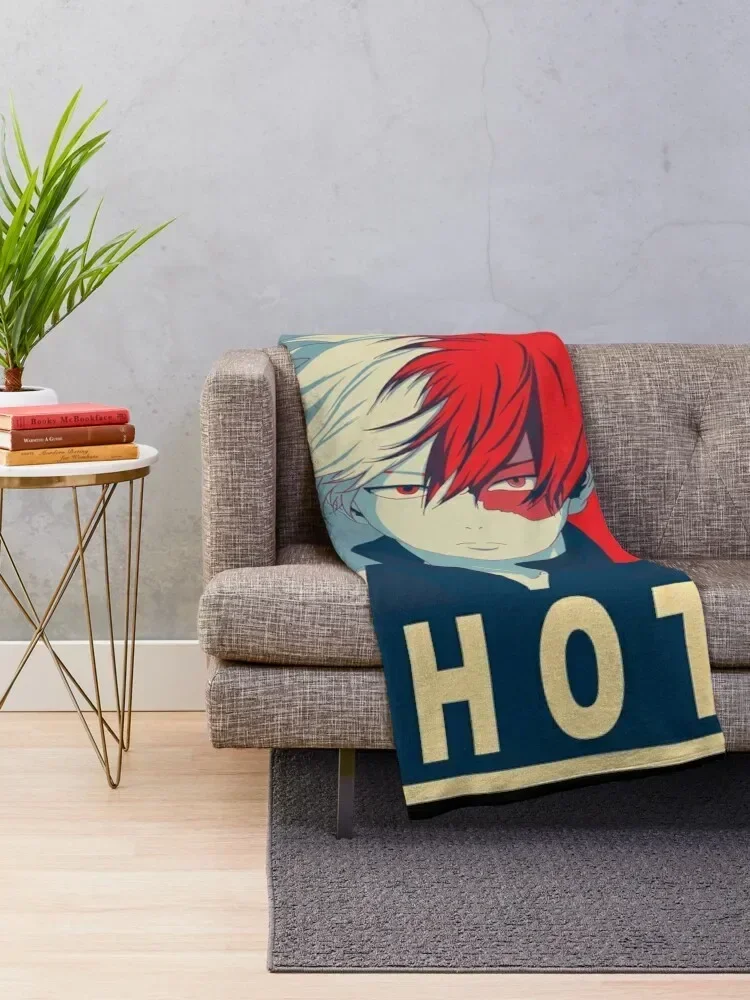 Shoto todoroki Poster Throw Blanket Extra Large Throw Furry Blankets