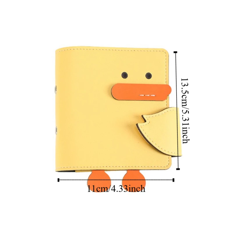 Yellow Duck Card Album 3-inch One Grid Postcard Storage Album Idol Theme Cartoon Design Photo Storage Album Collector's Item