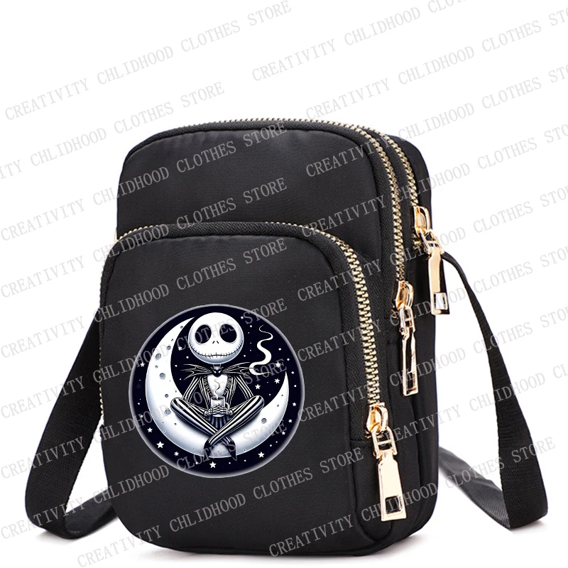 Jack Skellington Shoulder Bags Halloween Crossbody Bag Women Tote Bag Underarm Phone-Bag Fashion Collocation Trendy Items