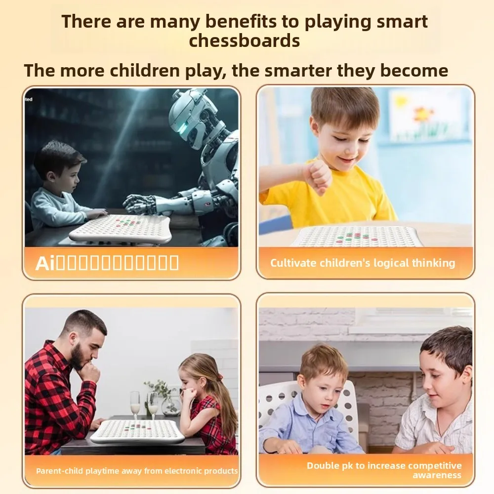 

Portable AI Intelligent Gobang 5-in-1 Two-player Smart Electronic Gomoku Interactive Rechargeable Chess Board Game Family Party