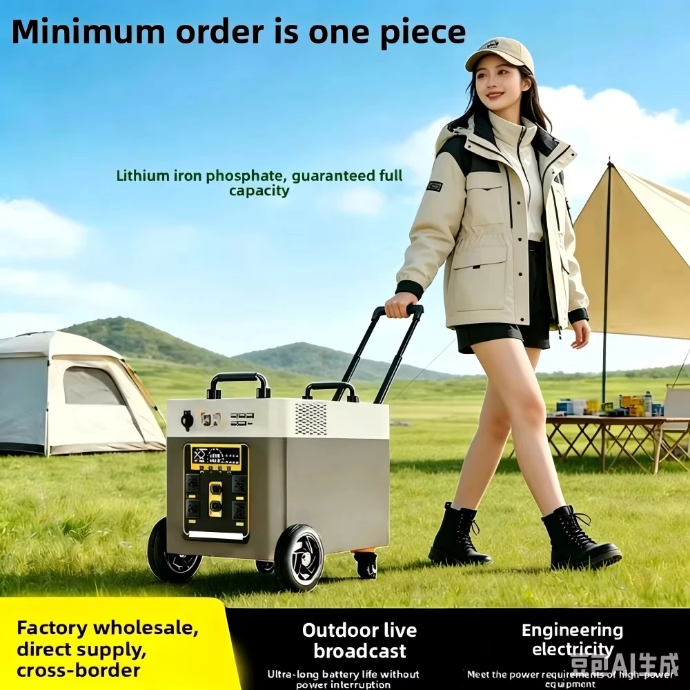 8KW(16KWh) LiFePO4 Portable Station Solar Panel Fast Charging Pure Sine Wave Jump Starter Medical Home Backup Outdoor Work