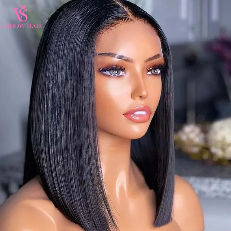 Short Straight Bob Glueless Pre Plucked Human Wigs Ready To Go 4X6 HD Lace Closure Glueless Brazilian Bob Wigs On Sale