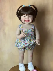 BZDOLL New Face 55 CM Mila Realistic Reborn Baby Can Stand Girl Full Vinyl Body Doll Princess Toddler Bebe Birthday Gift