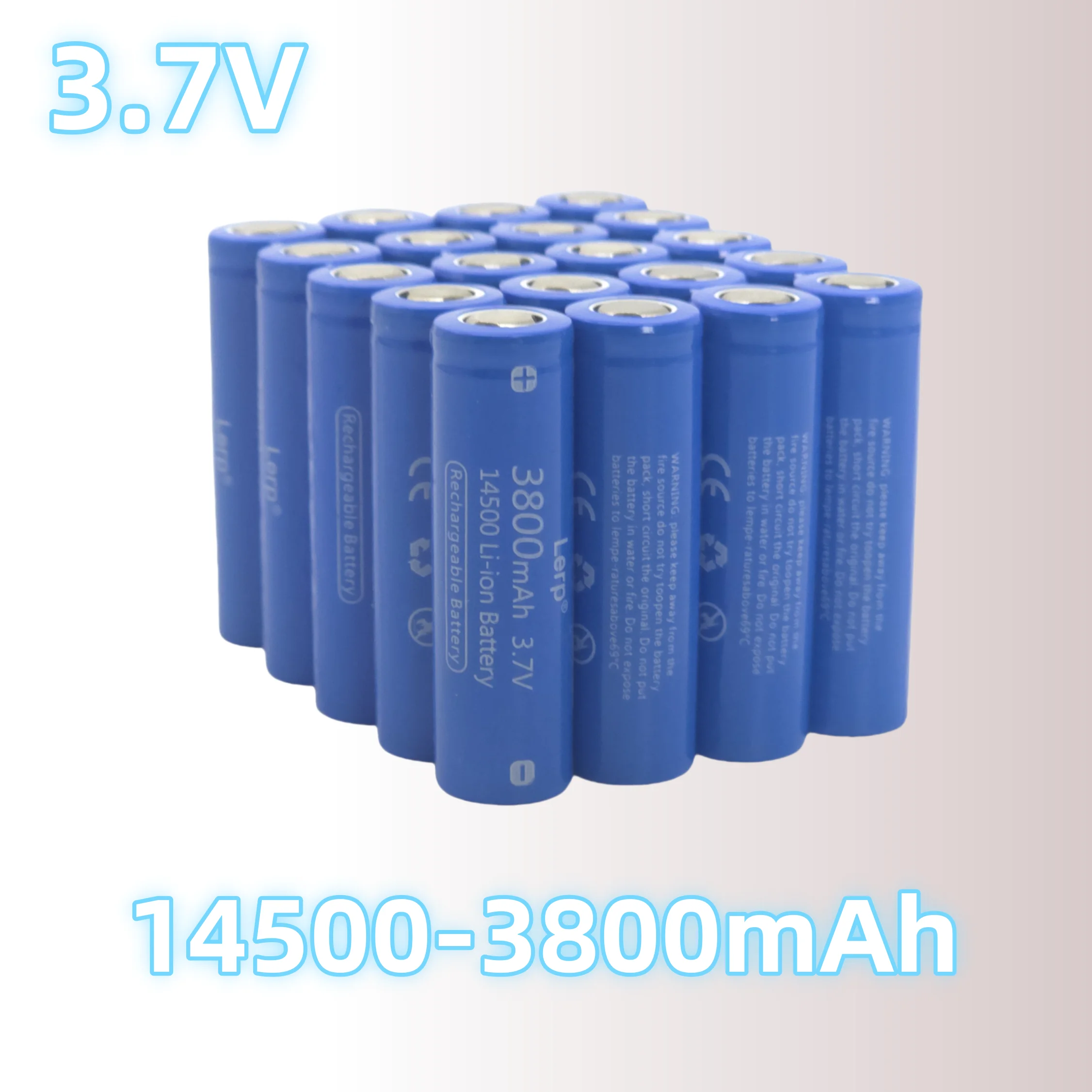 14500 3800 mAh 3,7 V wiederaufladbarer Li-Ion-Akku mit hoher Kapazität – geeignet für elektrische Zahnbürsten, Rasierer und LED-Taschenlampen