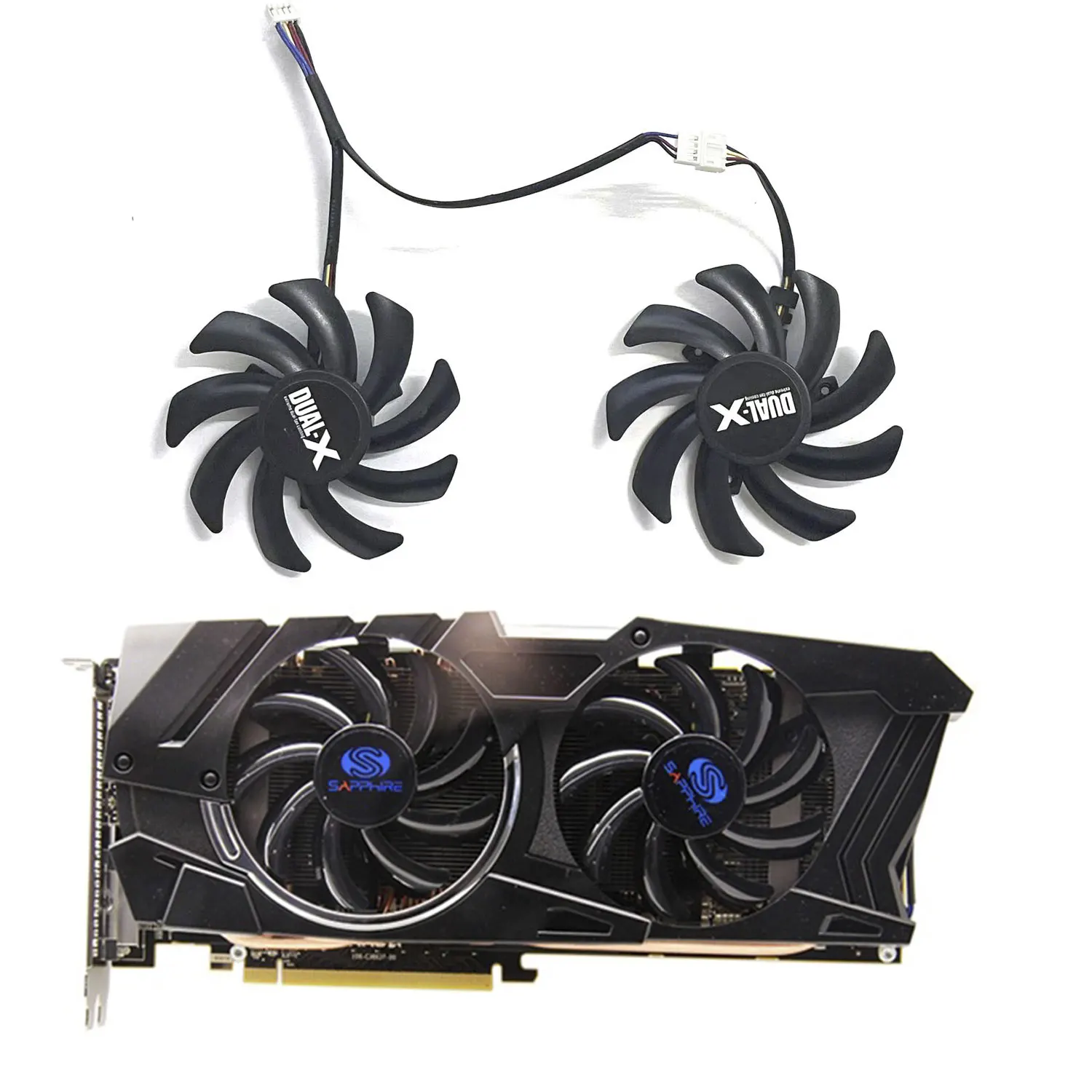 

New GPU fan 4PIN 85MM FDC10H12S9-C double ball fan suitable for Sapphire HD7970 7950 7870 7850 graphics card fan