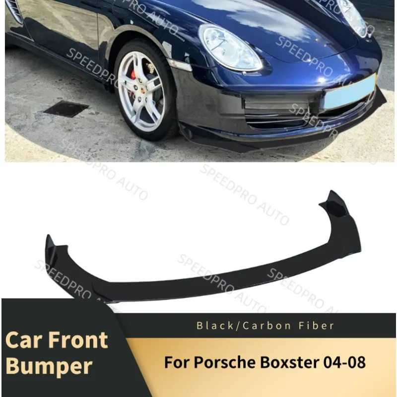 

Front Bumper Lip Splitter Spoiler For Boxster 2004-2008 Car Diffuser Lower Bumper Body Trim Scratch Protector Black