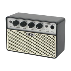 Electric Bass Amp Mini Portable Built-in Battery Amplifier Clean/drive Effect Small Speaker Bass Player Home Practice Accessory