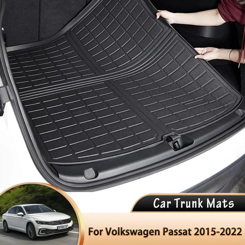 Car Trunk Mat Boot Cargo Liner Tray Rear Trunk Luggage Floor Carpet Pad Accessories for Volkswagen VW Passat B8 Estate 2014~2023