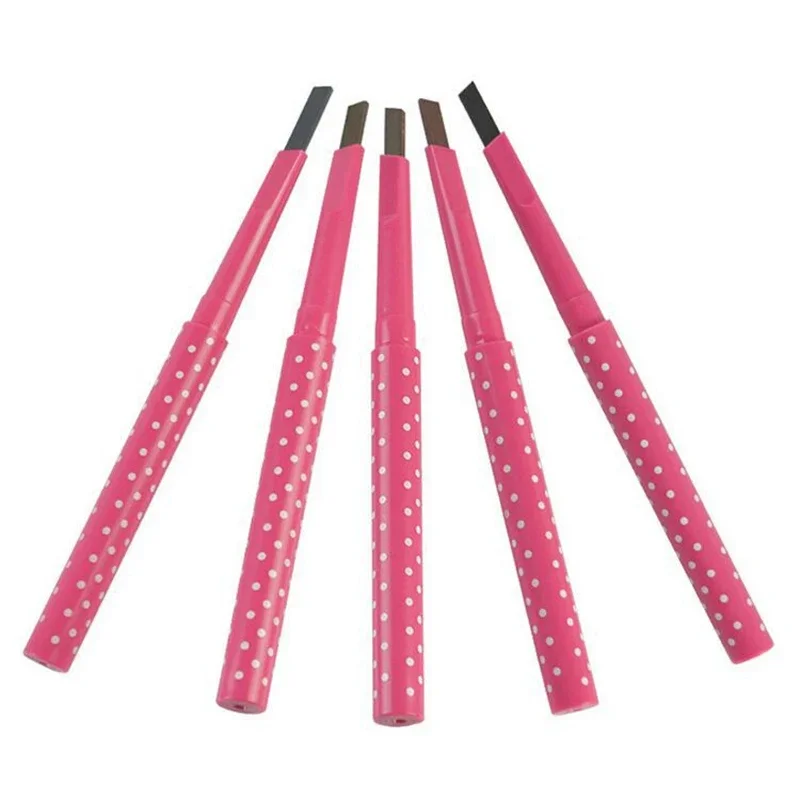 Lápis de sobrancelha de longa duração, lápis de sobrancelha rotativo, caneta de tatuagem, cosméticos, 5 cores, maquiagem de sobrancelha