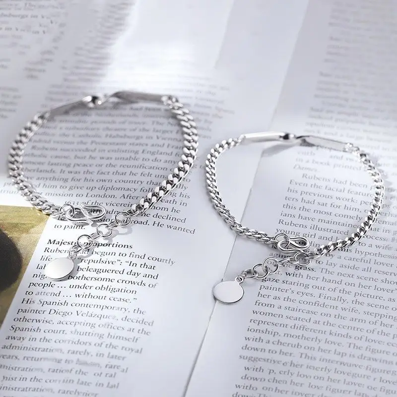Stainless Steel Mobius Couple Bracelets for Lovers Commemorative Long-distance Relationships Fashion Jewelry Girl Friend Gifts