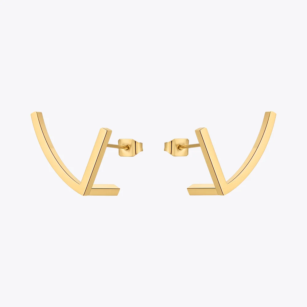 ENFASHION 2023 Irregular Stud Earrings For Women Gold Color Stainless Steel In Earings Fashion Jewelry Aretes De Mujer E221470