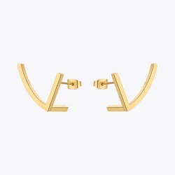 ENFASHION 2023 Irregular Stud Earrings For Women Gold Color Stainless Steel In Earings Fashion Jewelry Aretes De Mujer E221470