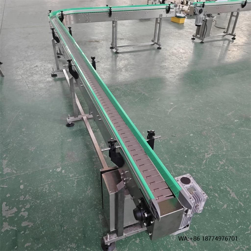 

Эффективная линия для розлива цепи с плоским верхом WA, поворотная линия, гибкая нержавеющая сталь, регулируемая скорость, конвейер, кольцевая пластина, цепная конвертация