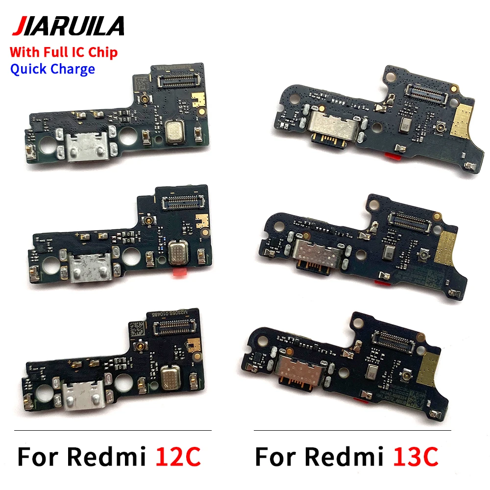 

10 Pcs USB Charging Port Charger Board Flex Cable For Xiaomi Redmi 12C 13C Dock Plug Connector With Microphone