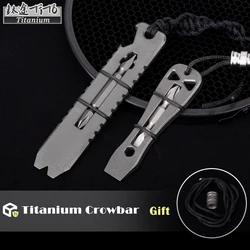 TiTo Titanium Outdoor Crowbar TC21 Titanium Alloy Tactical EDC Bottle Opener Portable Multifunction Tool Men's Creative Gifts