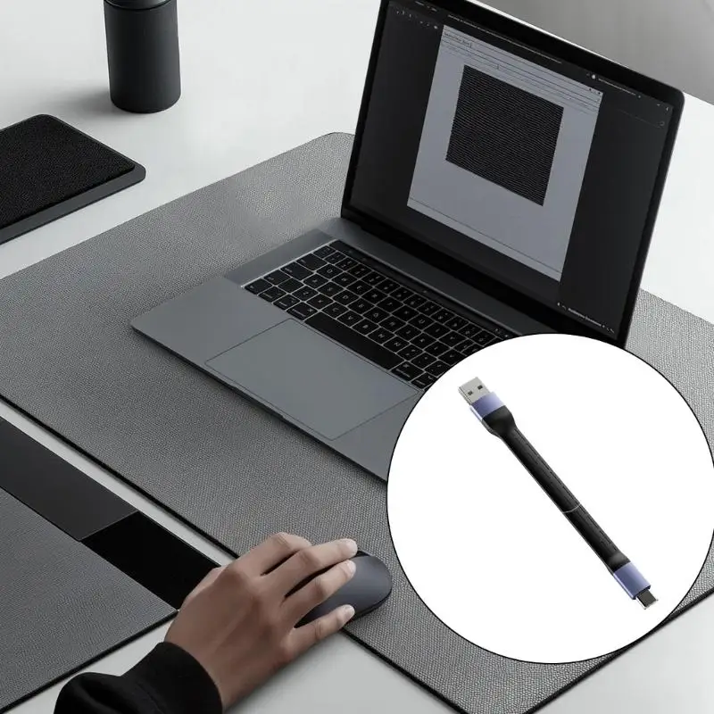 652F Short USB Type C Cable 40Gbps Fast Speed Data 240W Fast Charging Durability 15CM Length