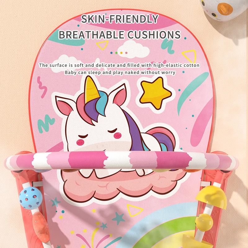 Piano con pedal para bebé, estante de fitness multifuncional, sonajero para bebé de 0 a 1 año, juguete para bebés