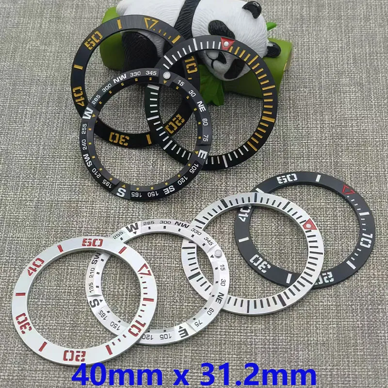 

Samurai Bezel Ring 40mmx31.2mm Flat Aluminium Watch Bezel Insert Fits King Samurai NH35 NH36 Men Diving Watch Case Bezel Insert