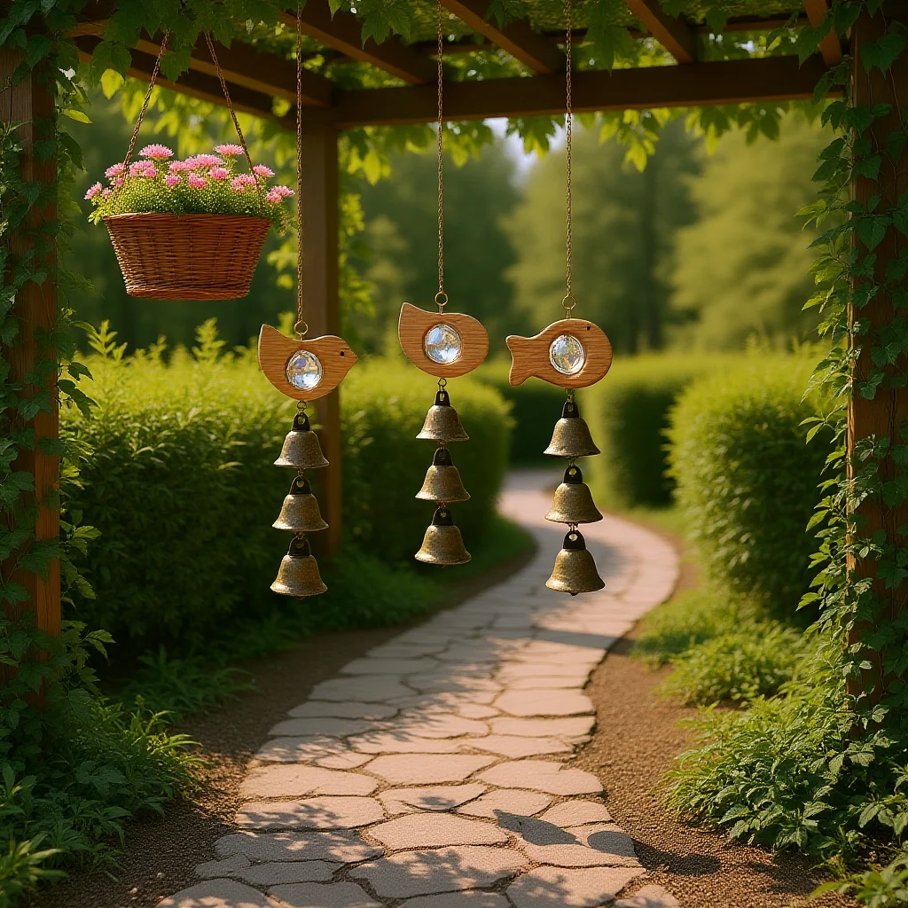 Antique Bronze Bells Bronze Outdoor Hanging Decoration Vintage Wind Chimes Antique Beech Wood Wind Chime For Entryway Window