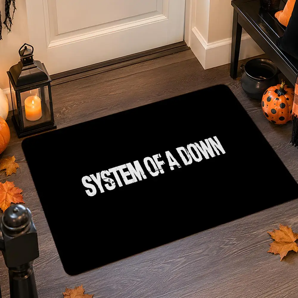 S-System Of A Down Floor Mat Flannel Rug Non Slip Absorbent Soft Washable For Entryway Hallway Bathroom Kitchen Decor