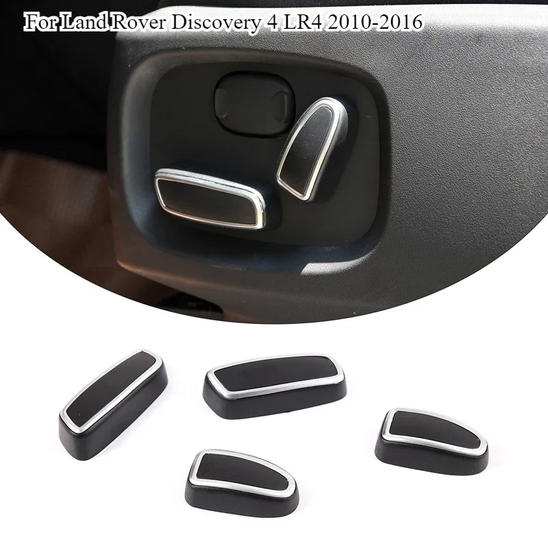 For Land Rover Discovery 4 LR4 10-16 ABS Silver Seat Adjustment Frame Seat Button Cover Decorative Car Interior Accessories