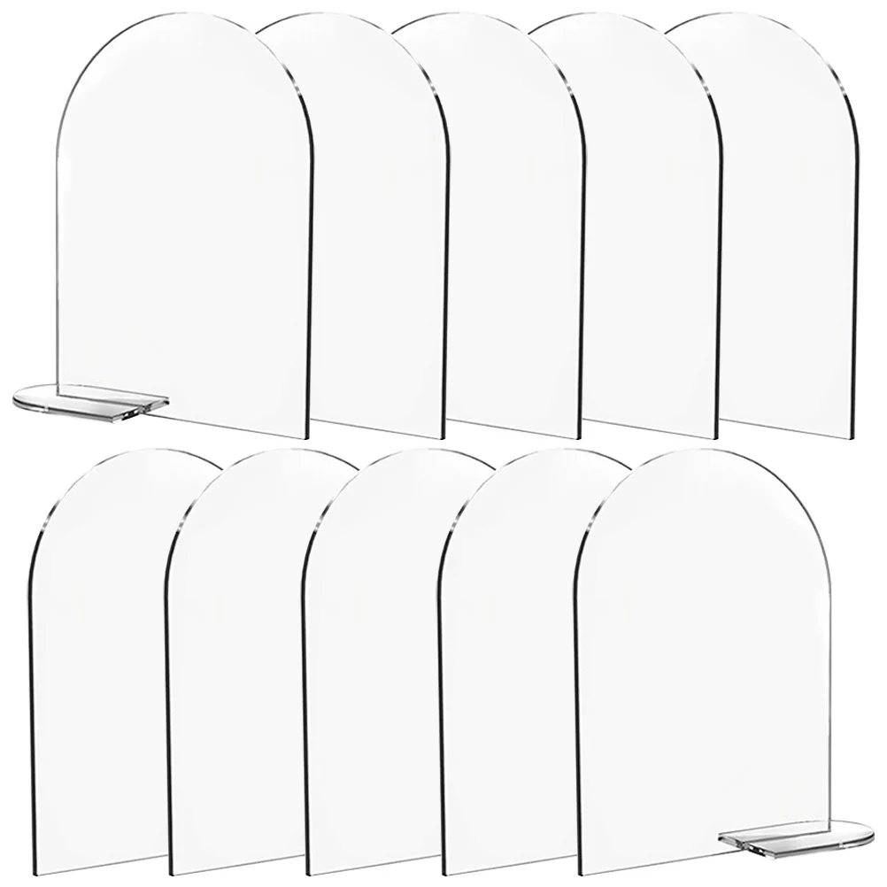 

10Pcs Acrylic Signs Wedding Place Cards Tabletop Card Holder Blank Signs Multi-Function Wedding Sign Acrylic Sign with Stand