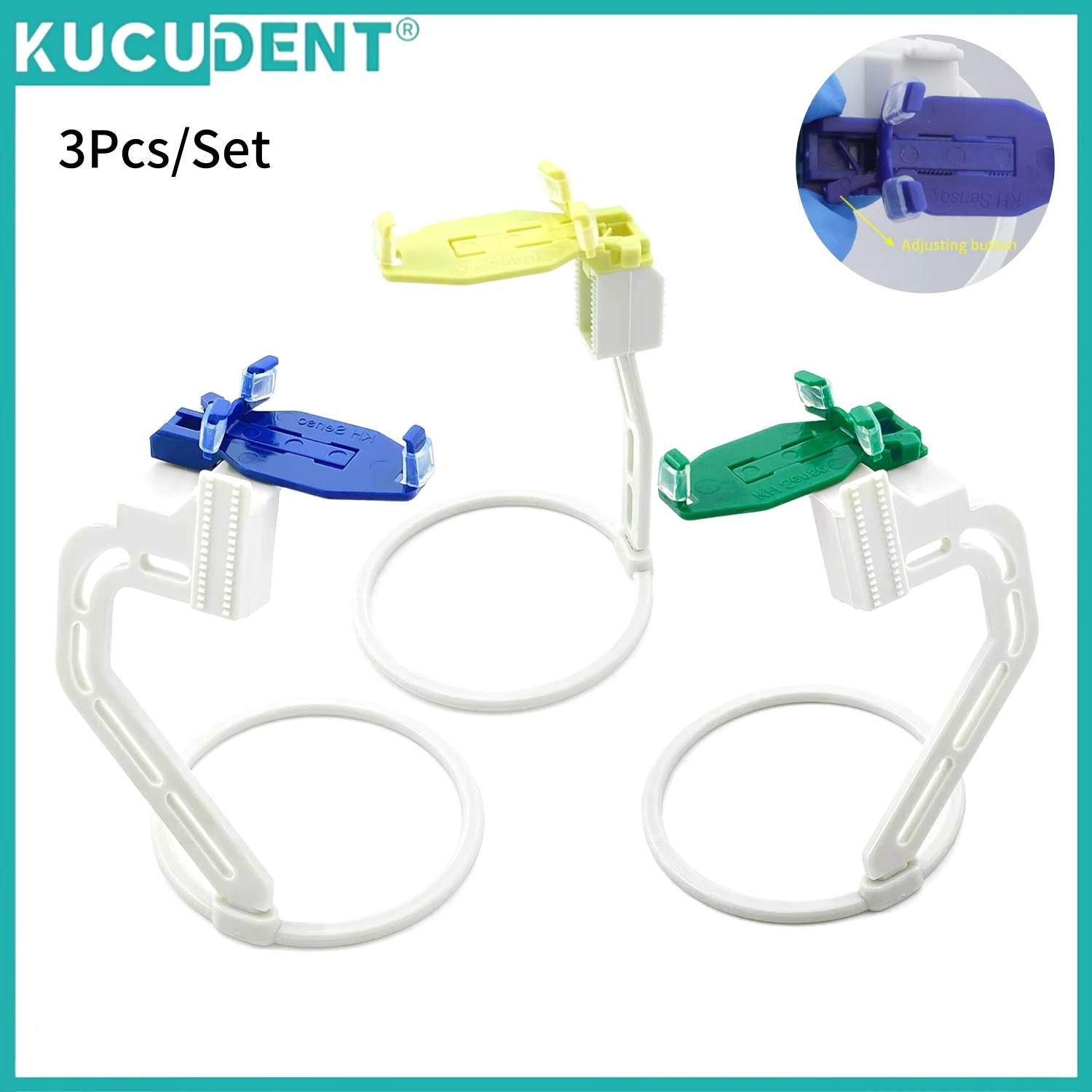 

KUCUDENT 3 шт./компл., держатель позиционера для стоматологического датчика, лабораторный цифровой рентгеновский локатор пленки, портативные пластиковые инструменты для позиционирования стоматолога