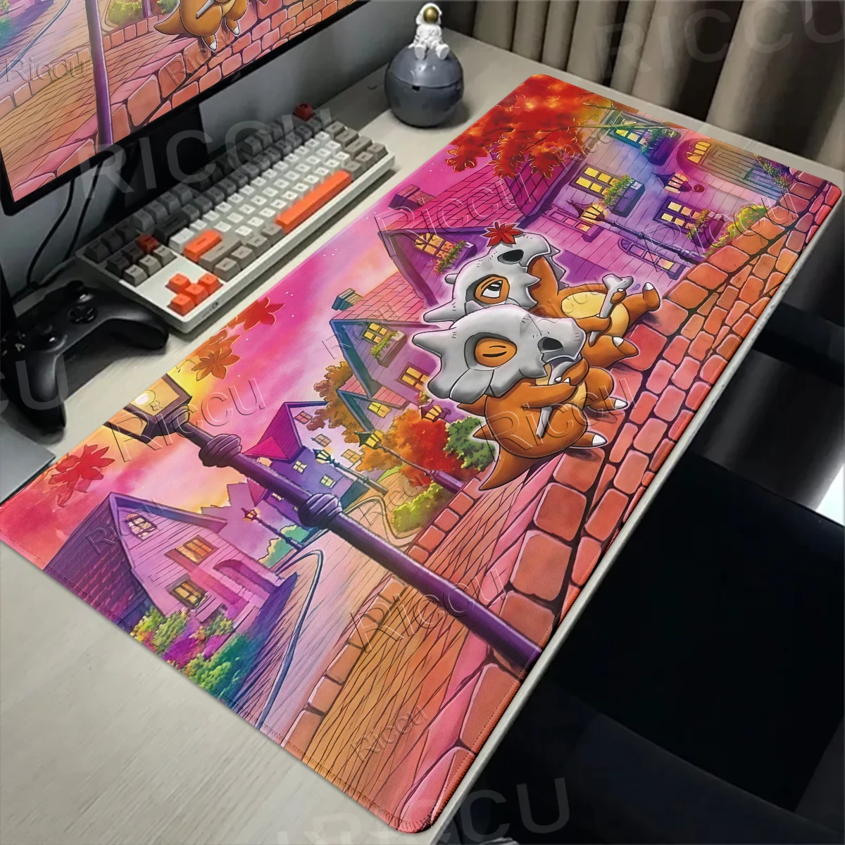 Large Mouse Pad XXL Office Computer Desk Mat Gamer Accessories Pokemon Cute Cubone Mousepad Gaming Keyboard Tablepad PC Playpad