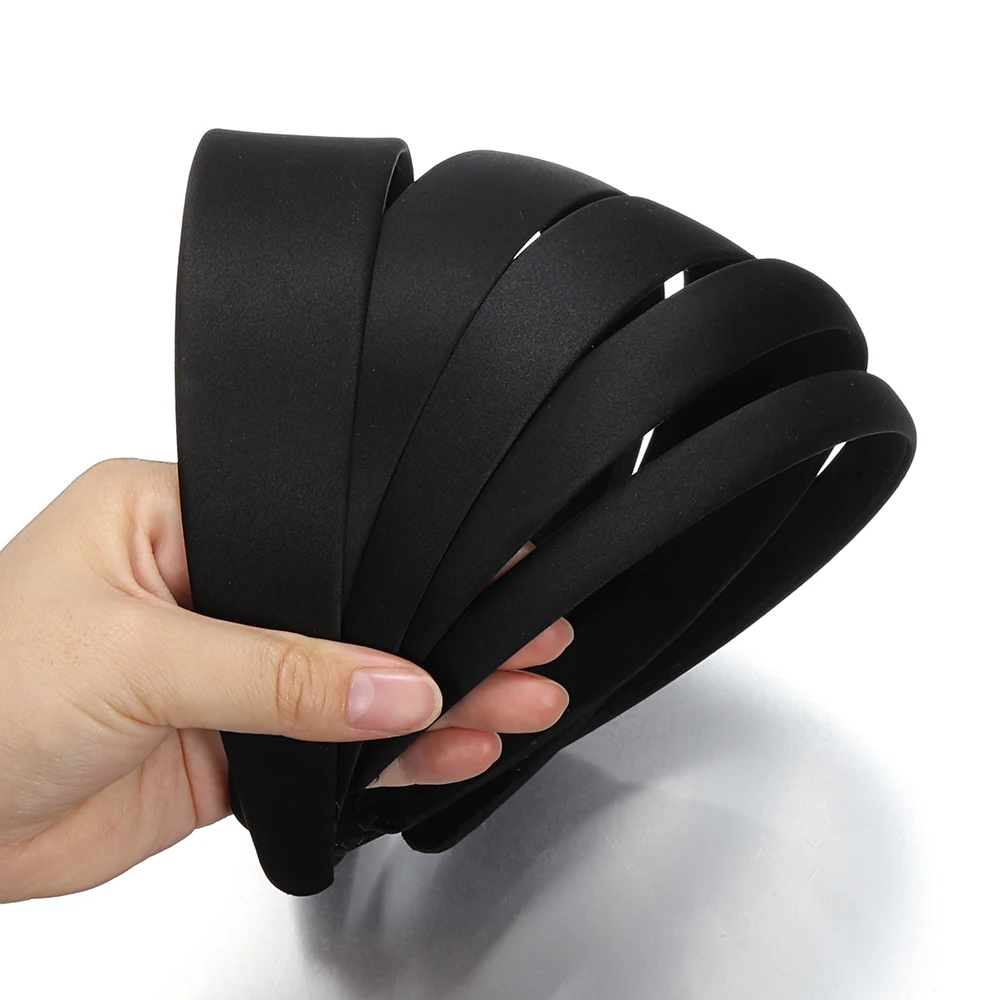 

1PC Black Fabric Plastic Hairband 1.5-4mm Width Headband Bezel Base for Woman Girl DIY Headwear Jewelry Making Accessories