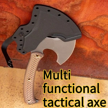 NEW Campsite Self-defense Tactical Fire Axe Integrated Handle Portable Vehicle Mounted EDC Hand Axe Outdoor Survival Tool