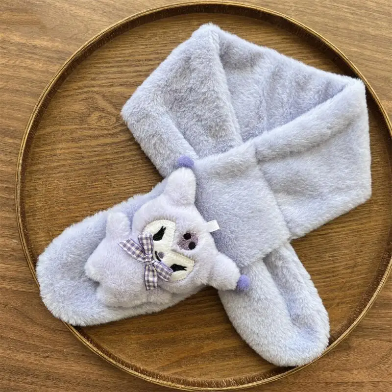 Kuromi Children's Scarf Melody Autumn Winter New Cartoon Kawaii Thickened Warm Parent Child Sweet Scar Gifts for Little Girls