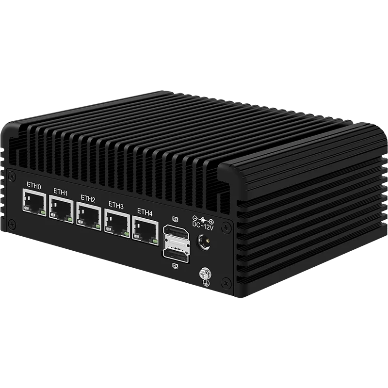 4 * Display 3 * Schermo Router di 12a generazione Mini PC N100 DP 2HDMi Type-C 5*2.5G LAN i226V Pfsense Computer Firewall Win11 Nuc PC desktop