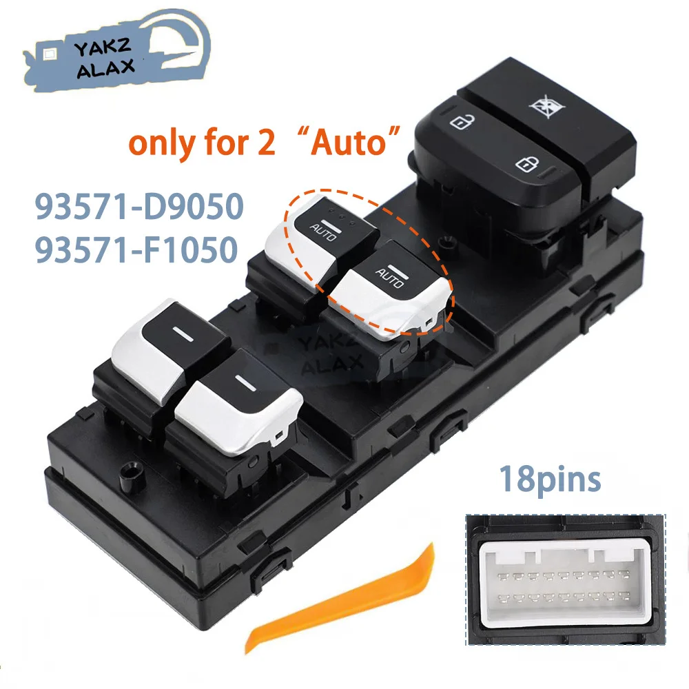 93571-D9050 93571-F1050 para Kia Sportage 2017 2018 2019 2020 2021 Interruptor de Control Eléctrico Maestro de Ventanilla Delantera Izquierda Lado del Conductor