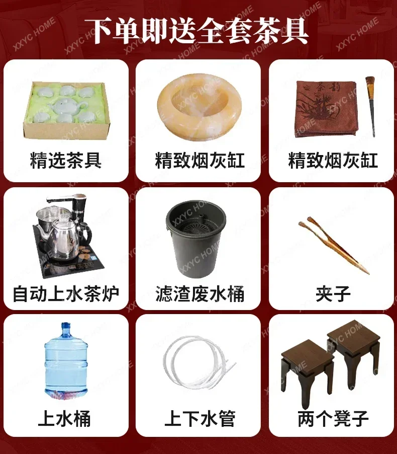 A Lifting Kung Fu Tea Table Home Living Room Intelligent Automatic Office Tea TableCoffee Table with Kettle All-in-One Mach