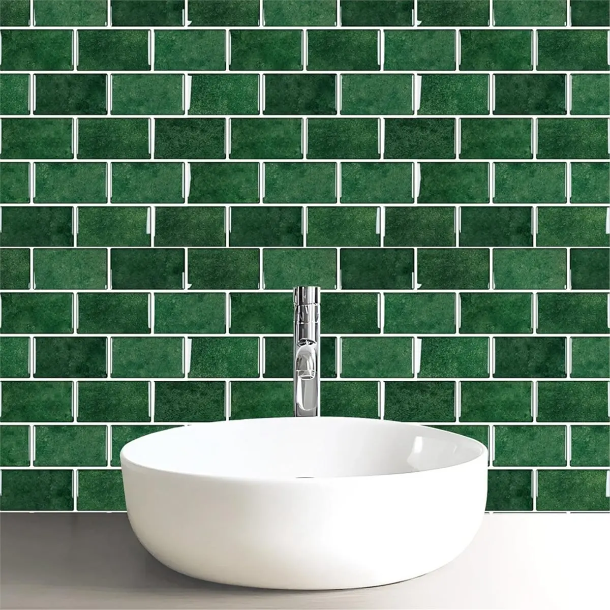 10 Sheets Peel and Stick Backsplash, Peel and Stick Tiles, Subway Look Wall Tiles Backsplash for Kitchen and Bathroom